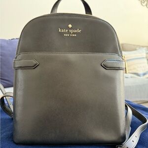 Kate Spade Staci Dome Backpack in Black Saffiano